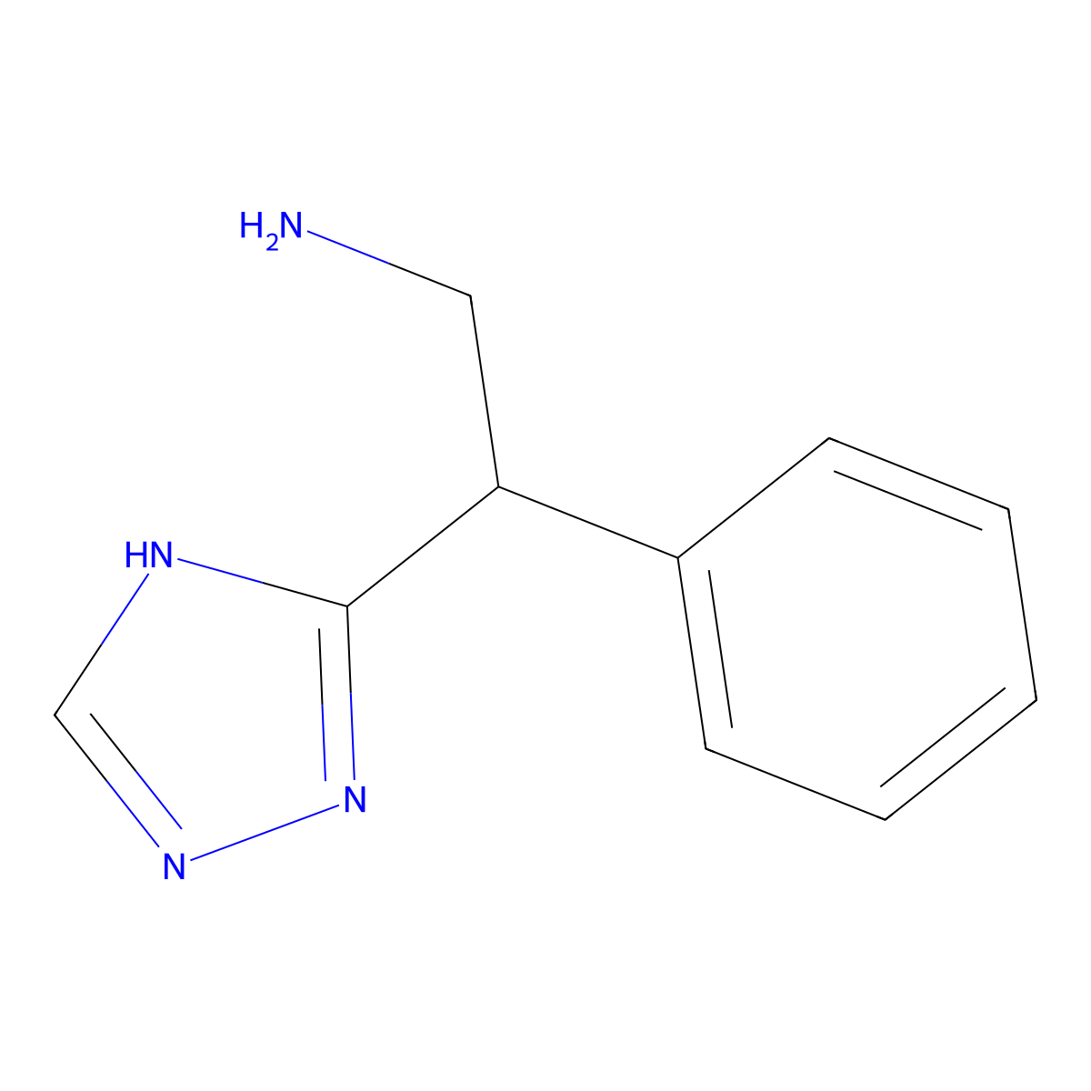 2-phenyl-2-(1H-1,2,4-triazol-3-yl)ethan-1-amine molecular structure, CAS 1339893-69-4