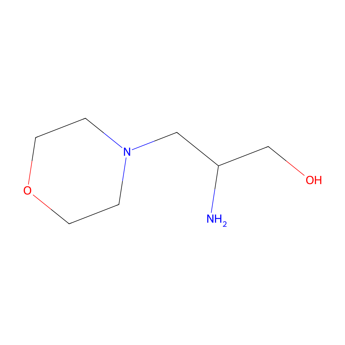 2-Amino-3-(morpholin-4-yl)propan-1-ol molecular structure, CAS 1339896-05-7