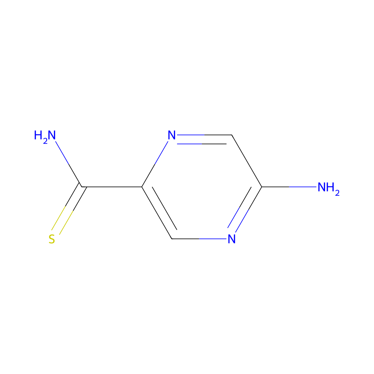 5-Aminopyrazine-2-carbothioamide molecular structure, CAS 1339896-26-2