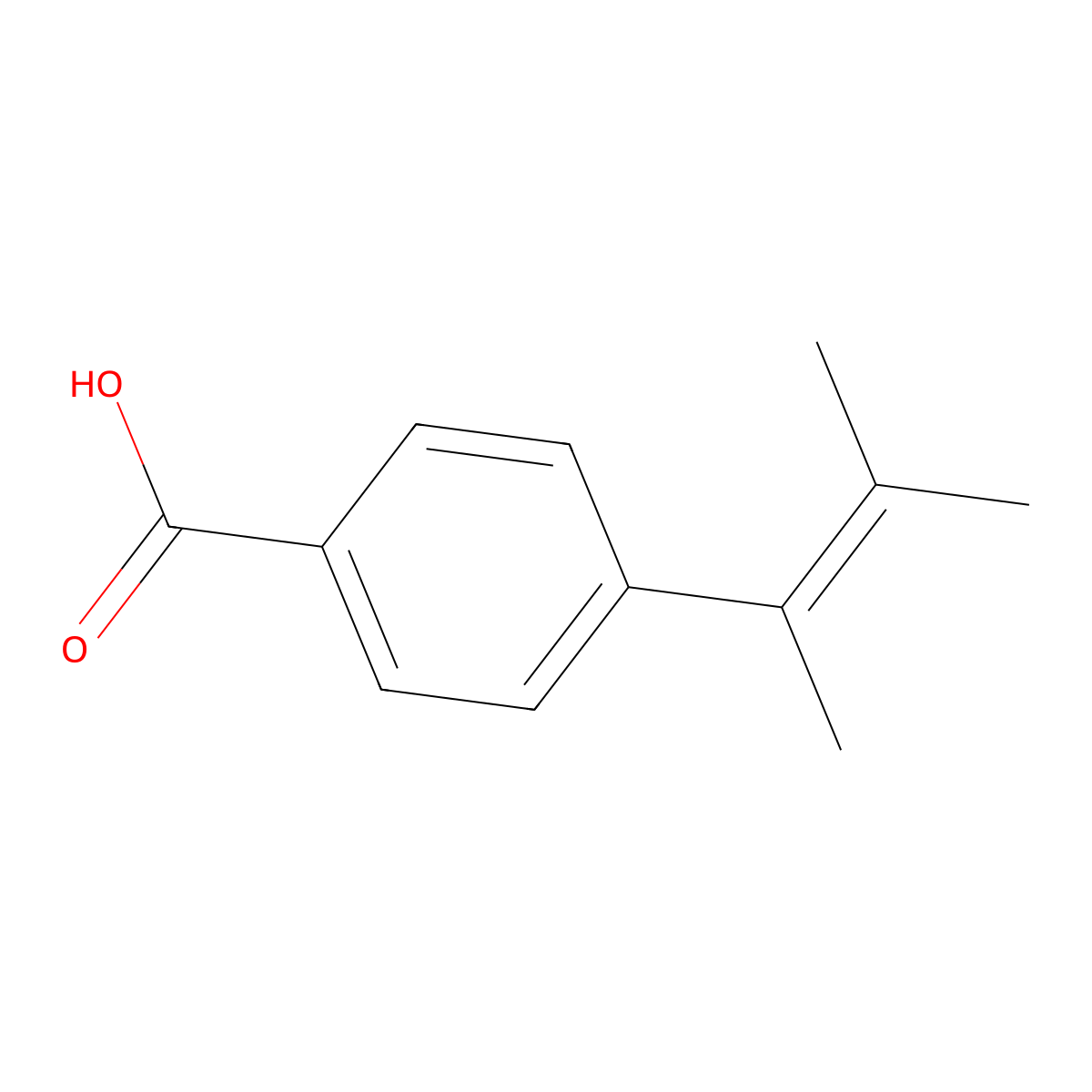 4-(1,2-Dimethyl-1-propenyl)benzoic acid molecular structure, CAS 13399-35-4