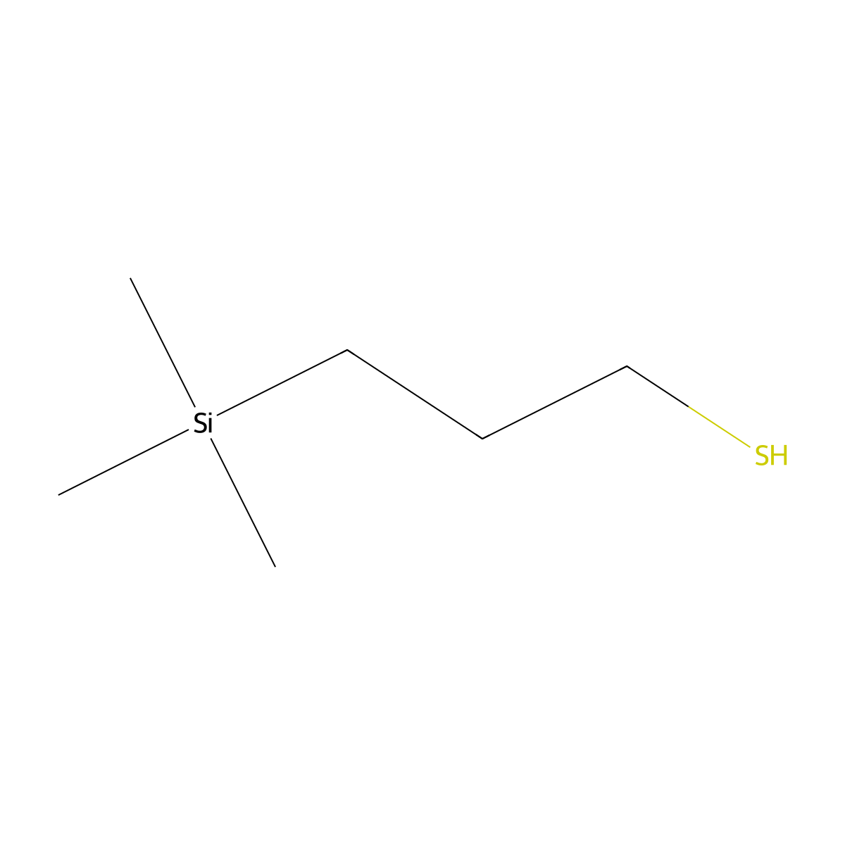 1-Propanethiol, 3-trimethylsilyl- molecular structure, CAS 13399-93-4
