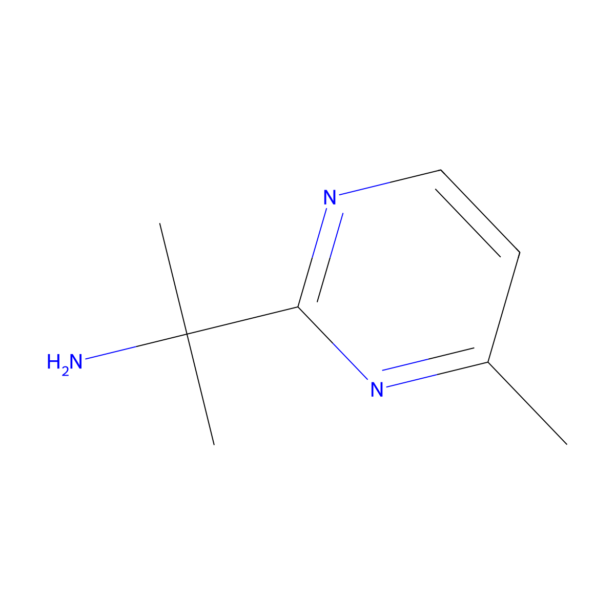 2-(4-Methylpyrimidin-2-yl)propan-2-amine molecular structure, CAS 1339901-11-9