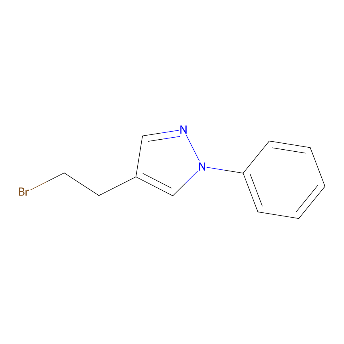4-(2-Bromoethyl)-1-phenyl-1h-pyrazole molecular structure, CAS 1339901-18-6