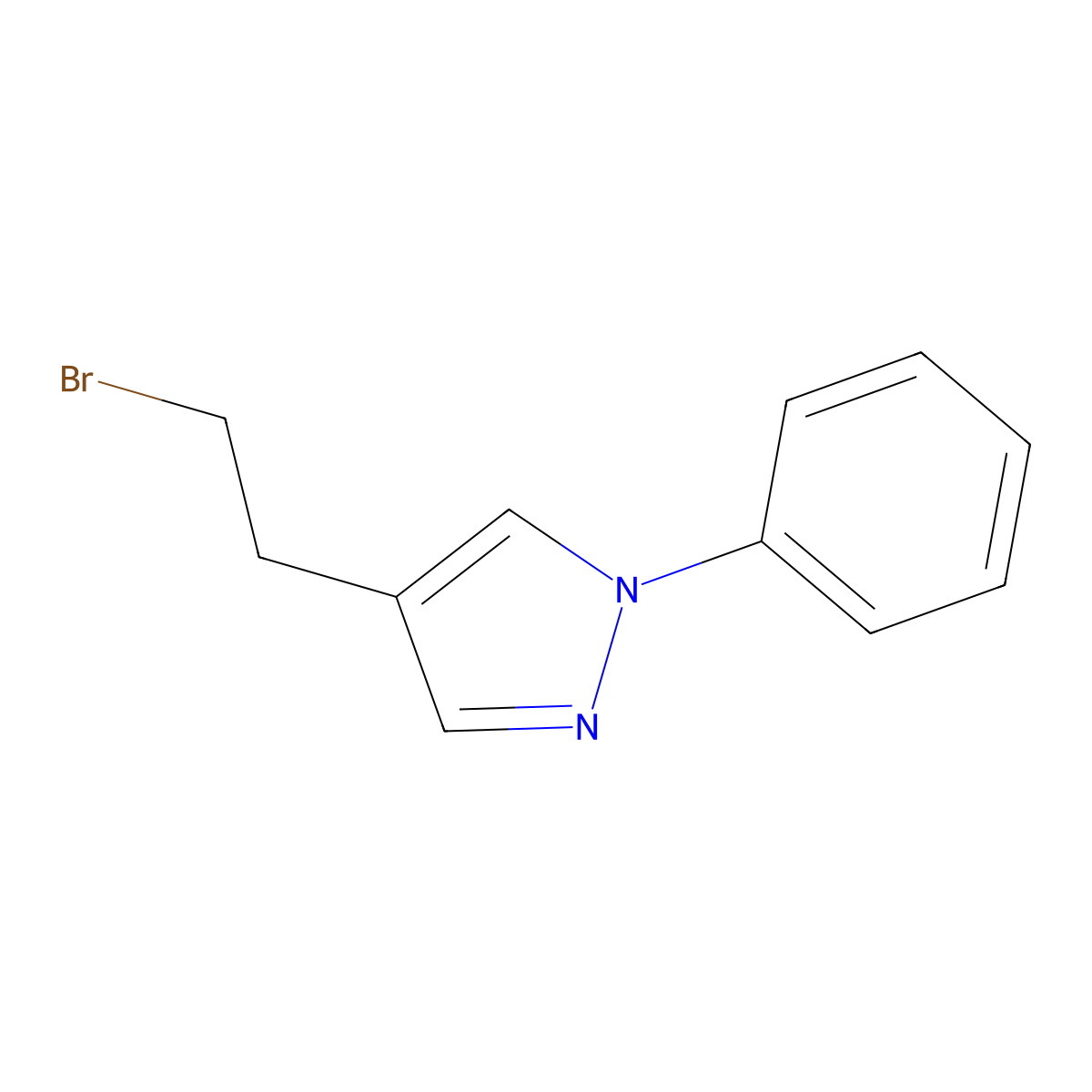 4-(2-Bromoethyl)-1-phenyl-1h-pyrazole molecular structure, CAS 1339901-18-6