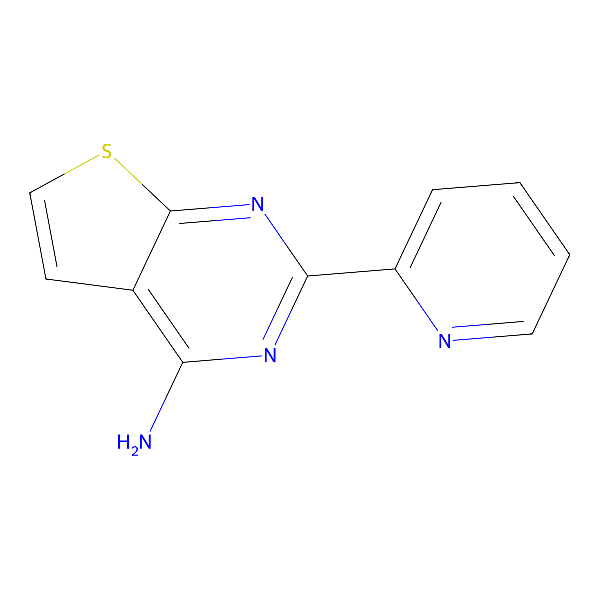 2-(Pyridin-2-yl)thieno[2,3-d]pyrimidin-4-amine molecular structure, CAS 1339901-25-5