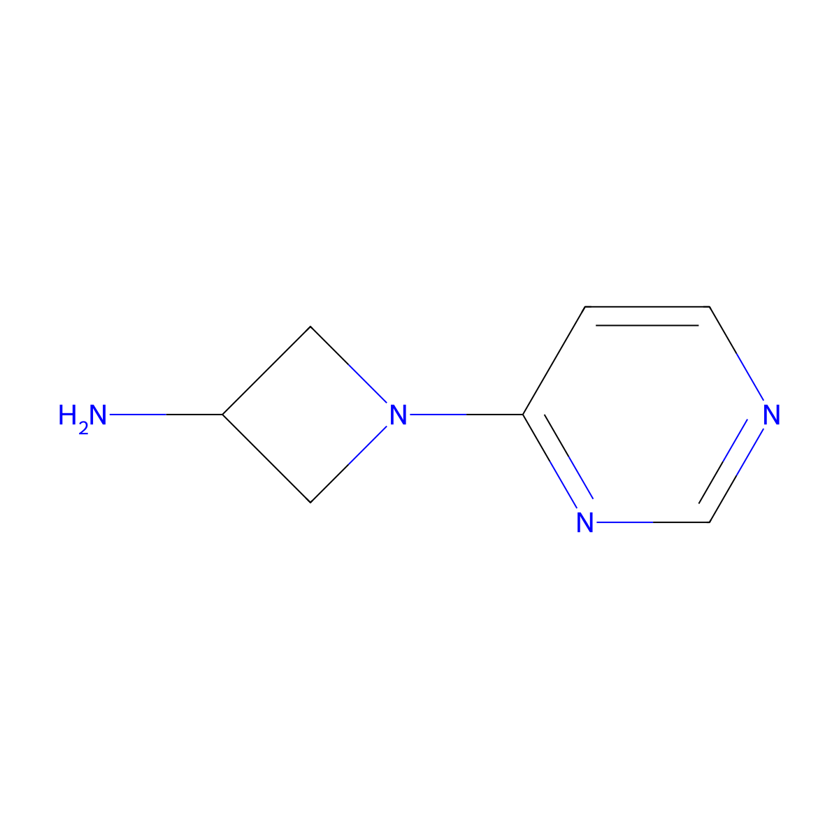 1-(Pyrimidin-4-yl)azetidin-3-amine molecular structure, CAS 1339904-39-0