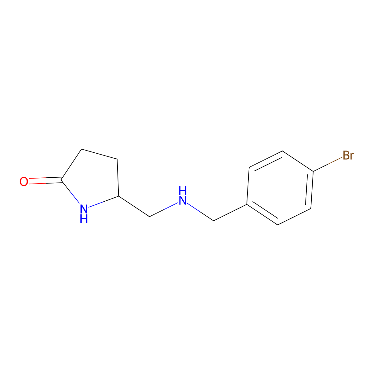 5-(((4-Bromobenzyl)amino)methyl)pyrrolidin-2-one molecular structure, CAS 1339904-81-2