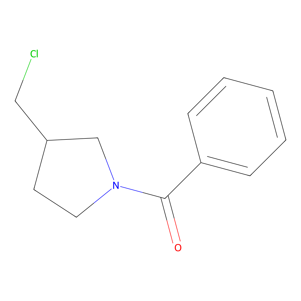 1-Benzoyl-3-(chloromethyl)pyrrolidine molecular structure, CAS 1339906-62-5