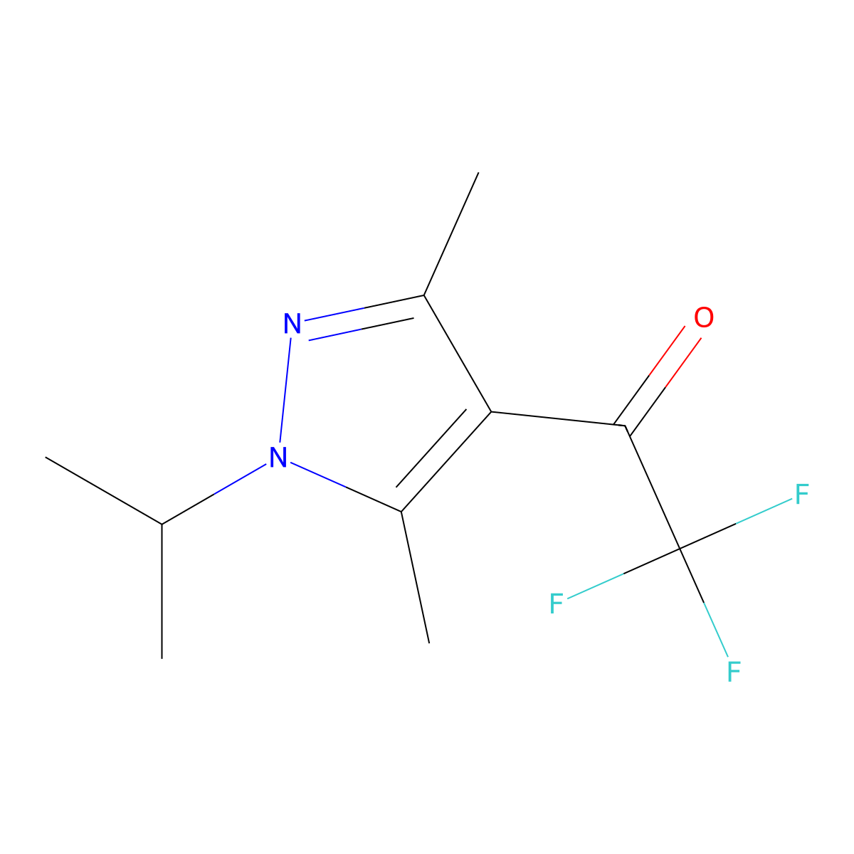 2,2,2-Trifluoro-1-(1-isopropyl-3,5-dimethyl-1h-pyrazol-4-yl)ethan-1-one molecular structure, CAS 1339906-96-5