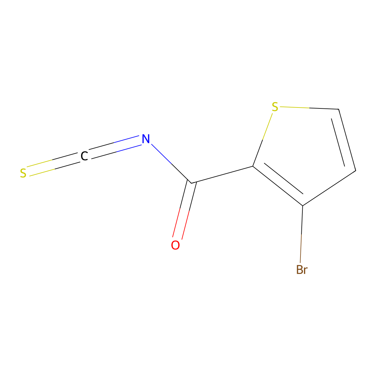 3-Bromothiophene-2-carbonyl isothiocyanate molecular structure, CAS 1339908-68-7