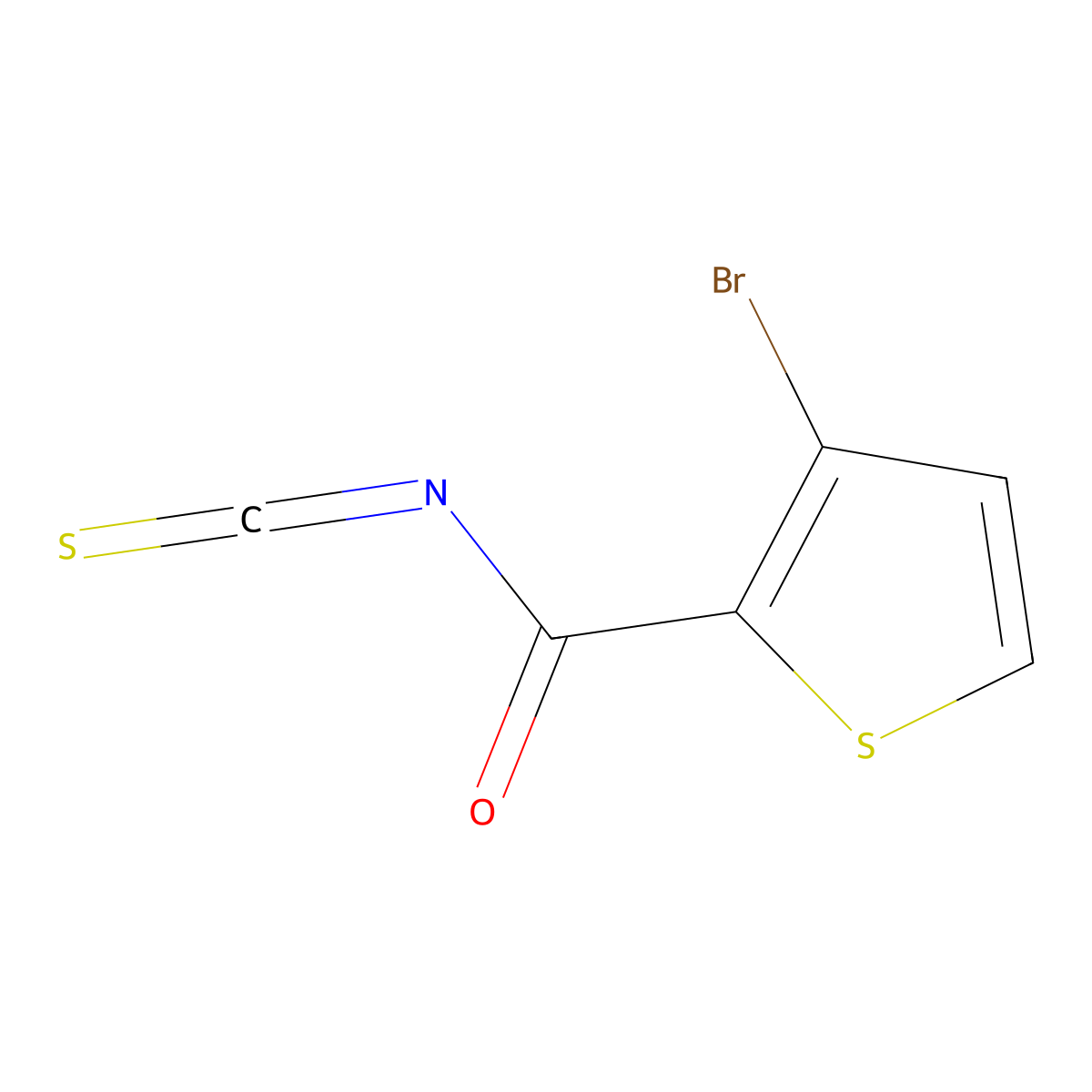 3-Bromothiophene-2-carbonyl isothiocyanate molecular structure, CAS 1339908-68-7