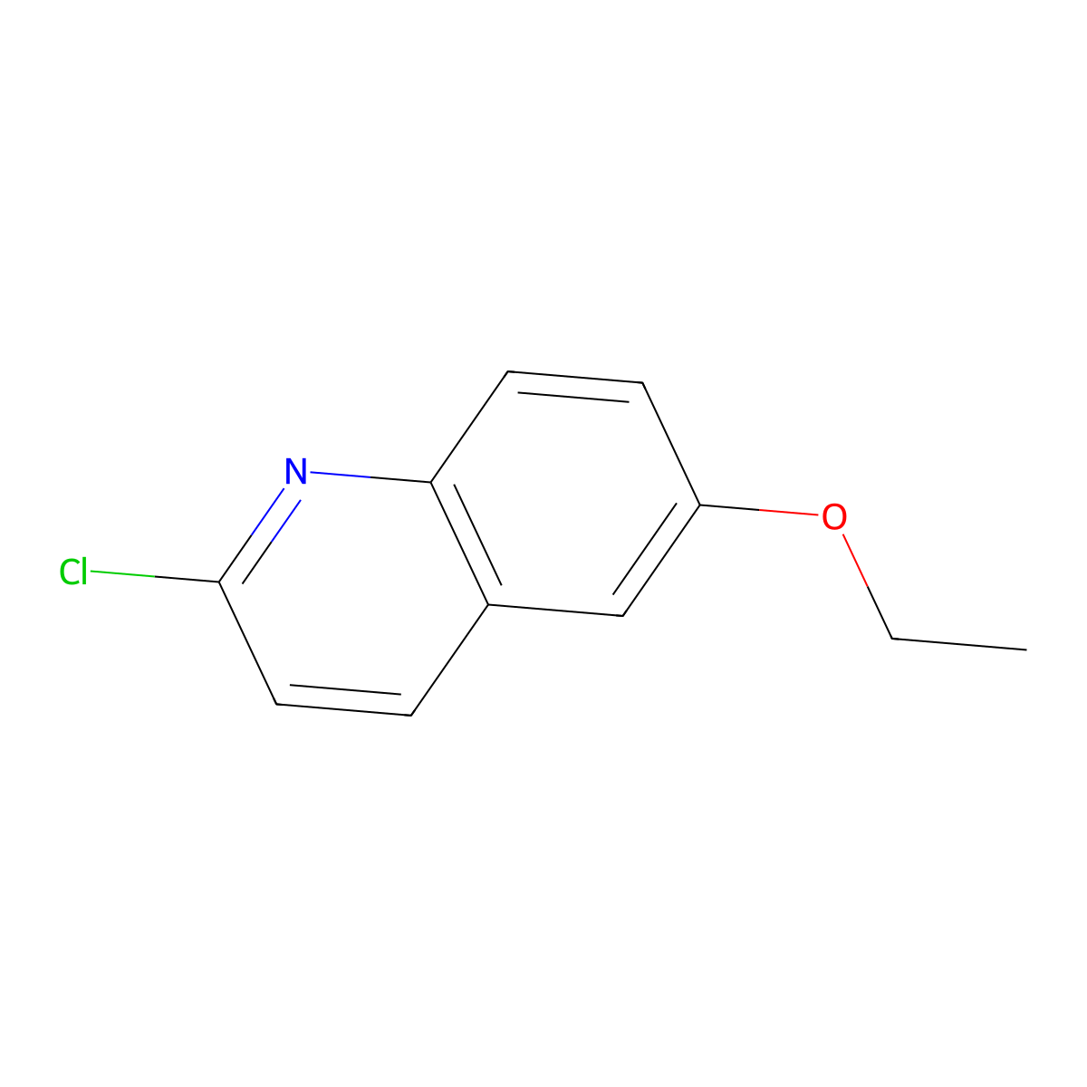 2-Chloro-6-ethoxyquinoline molecular structure, CAS 1339909-31-7