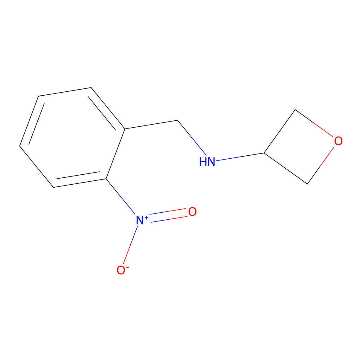 N-[(2-nitrophenyl)methyl]oxetan-3-amine molecular structure, CAS 1339909-51-1