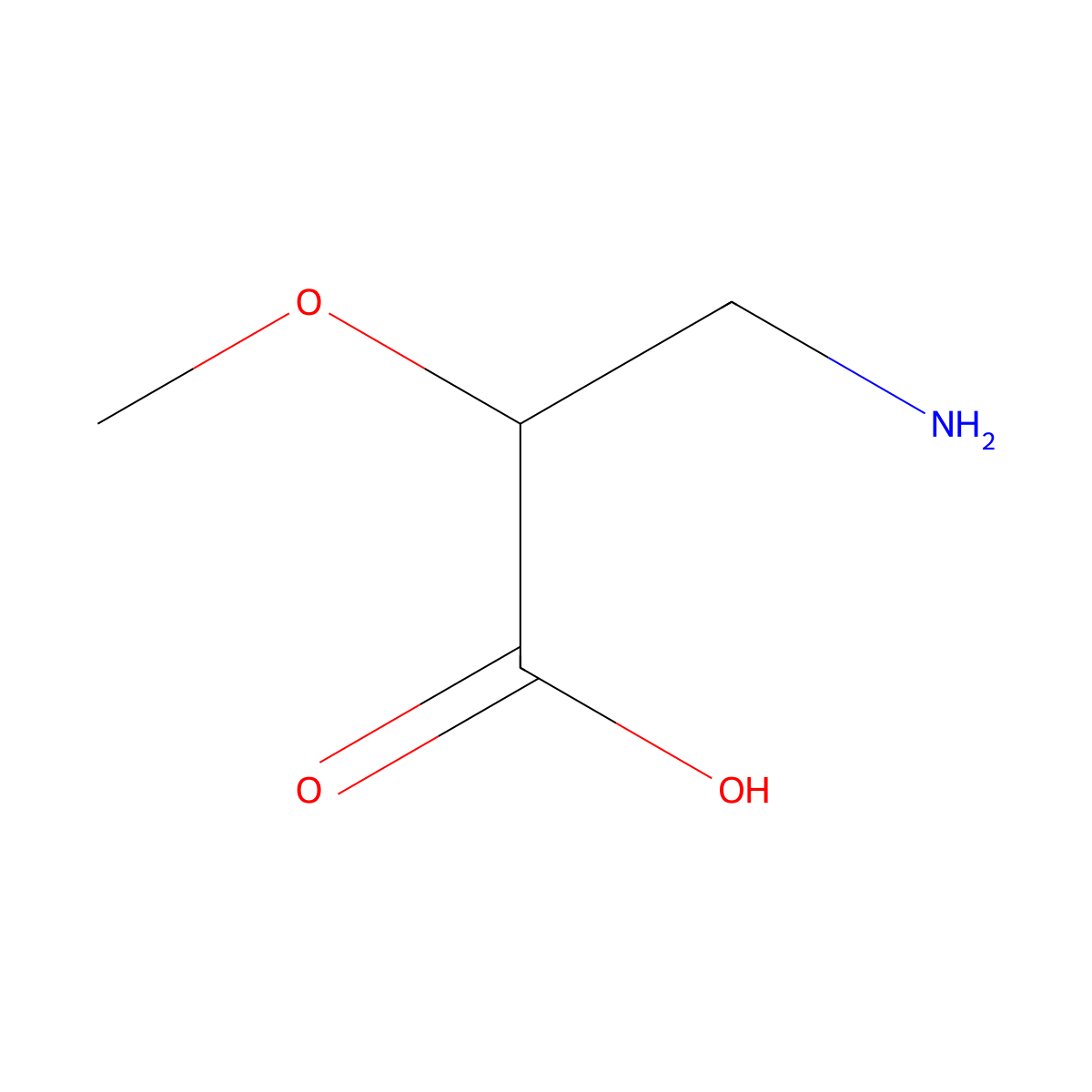 3-Amino-2-methoxypropanoic acid molecular structure, CAS 1339910-54-1