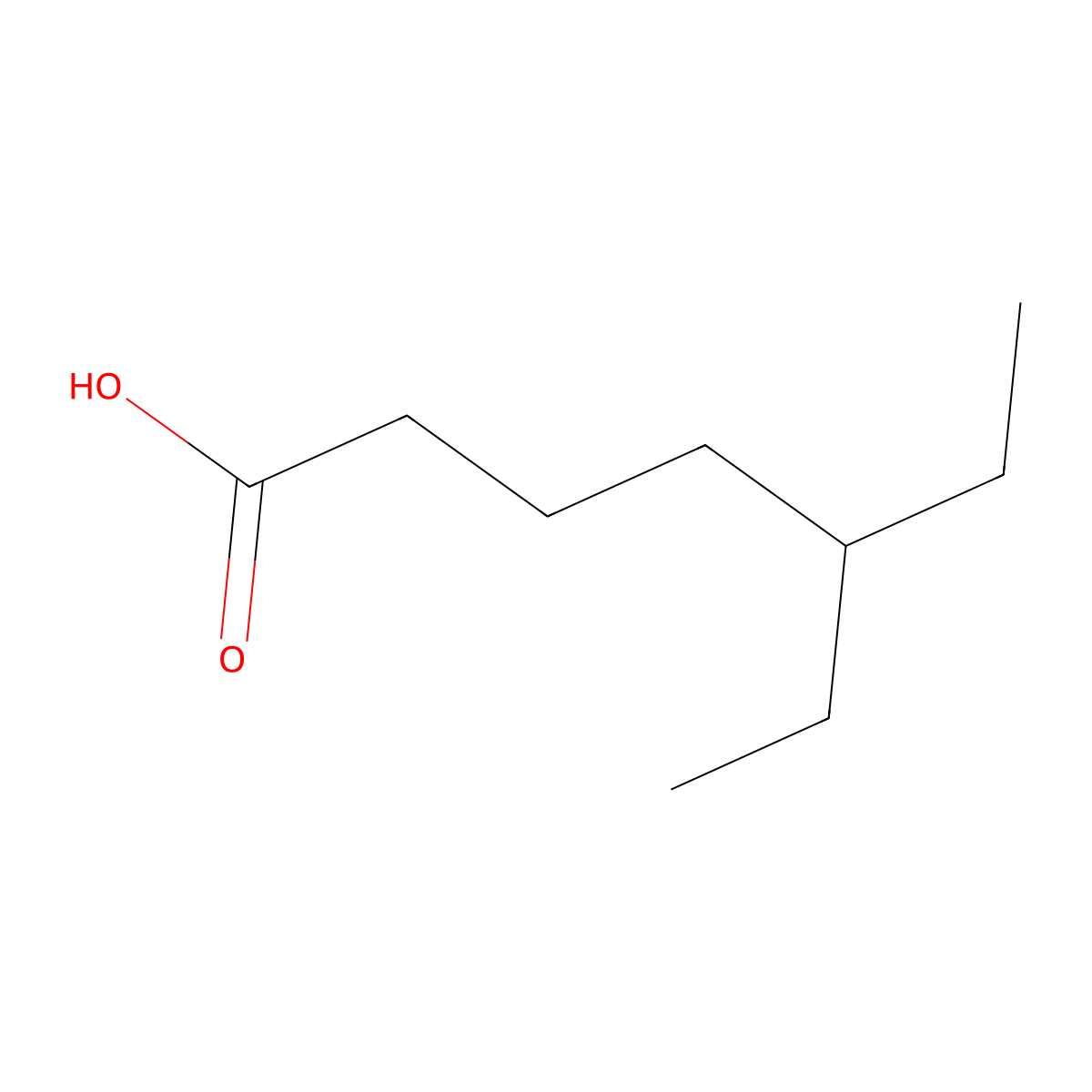 5-Ethylheptanoic acid molecular structure, CAS 1339912-26-3