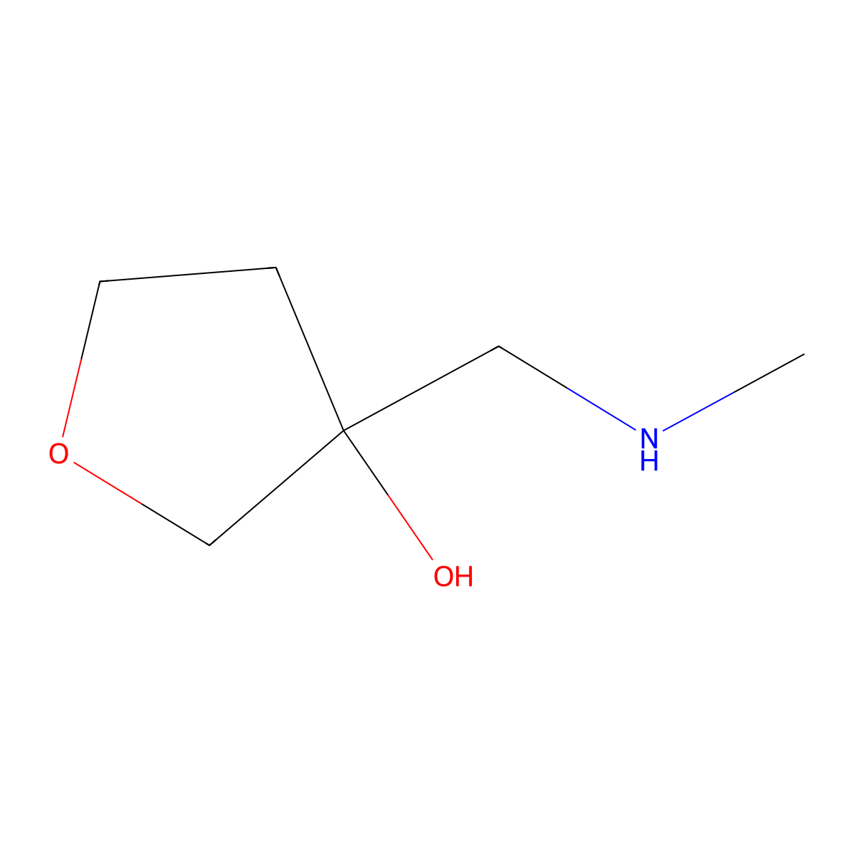 3-[(Methylamino)methyl]oxolan-3-ol molecular structure, CAS 1339912-54-7