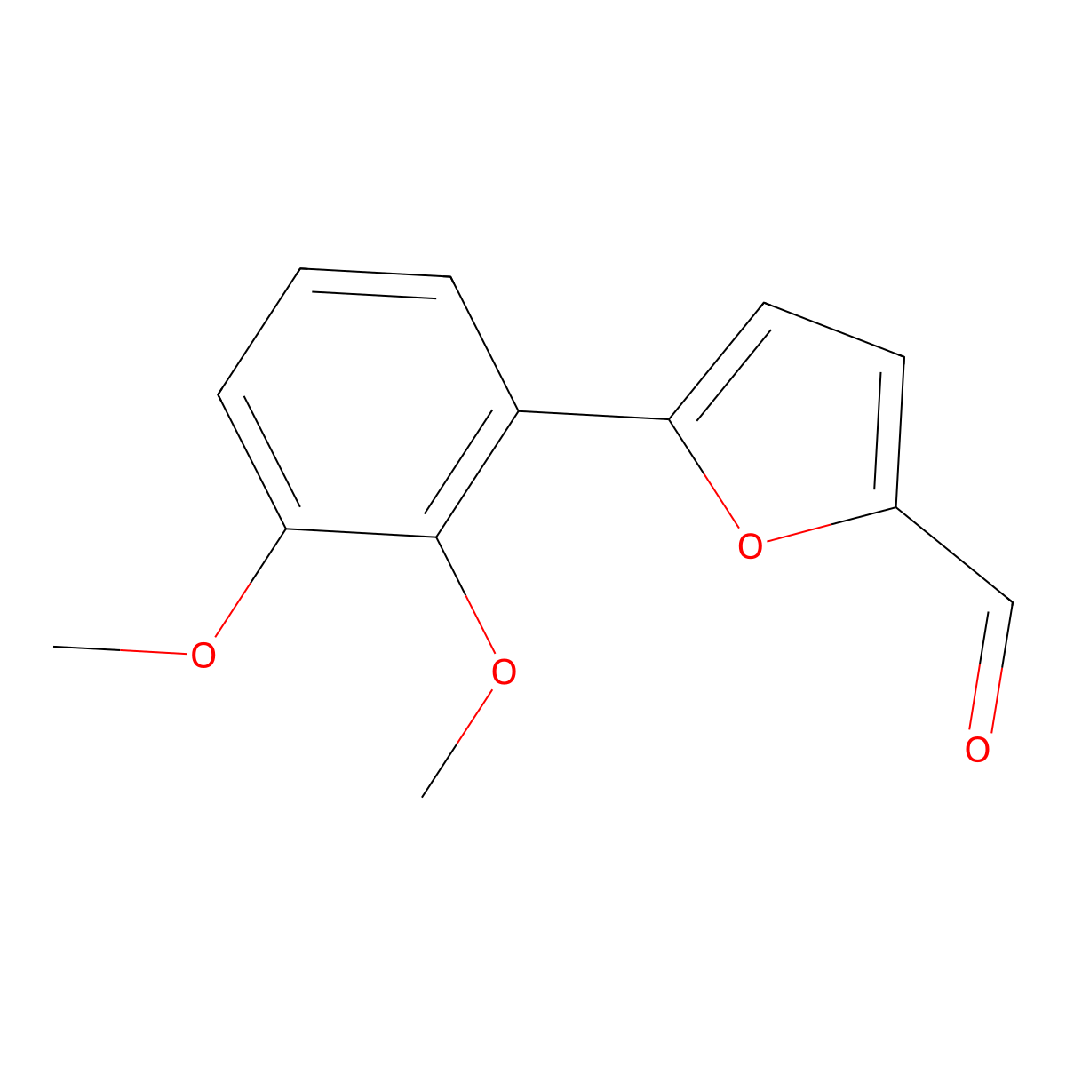 5-(2,3-Dimethoxyphenyl)furan-2-carbaldehyde molecular structure, CAS 1339917-93-9