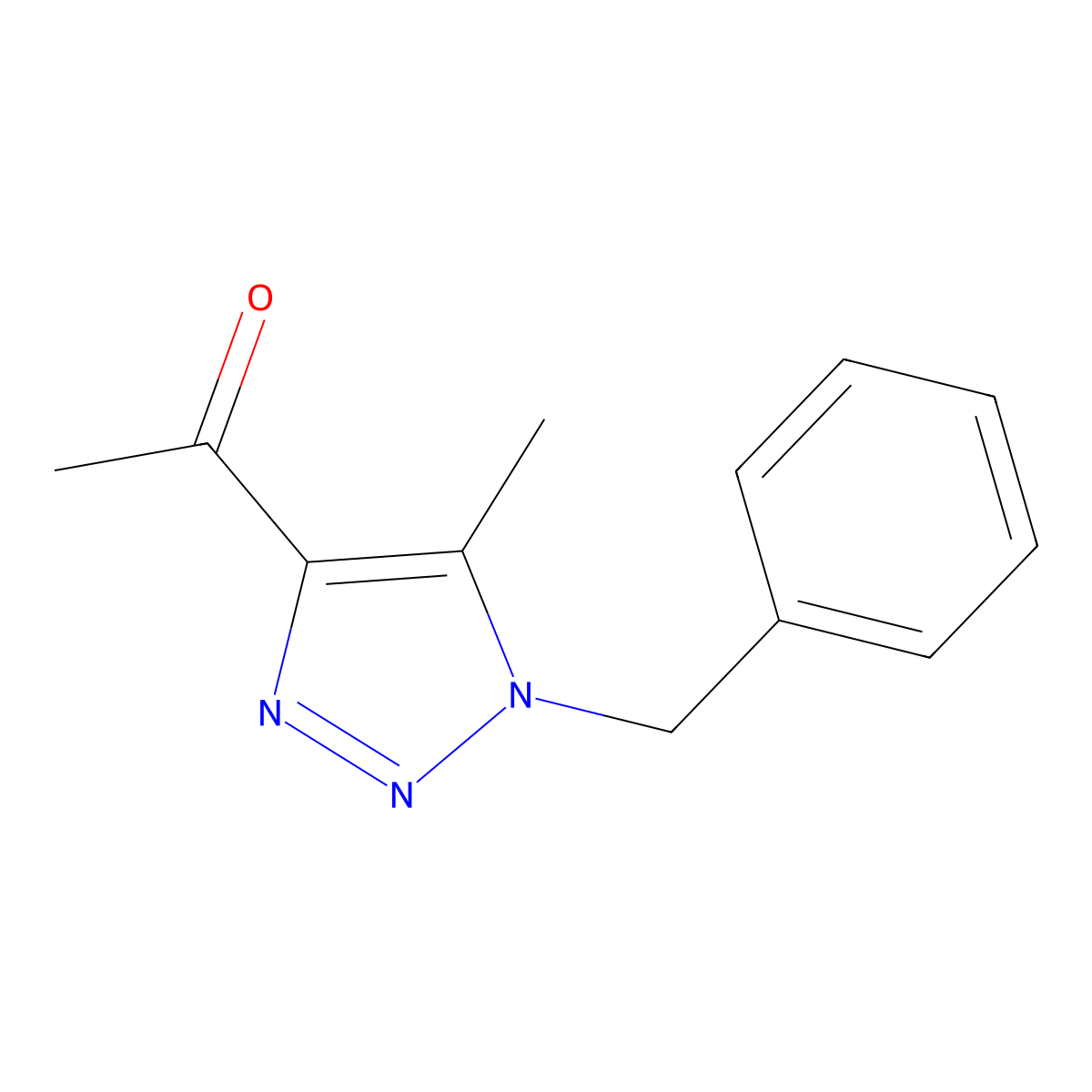 1-(1-Benzyl-5-methyl-1H-1,2,3-triazol-4-yl)ethanone molecular structure, CAS 133992-60-6