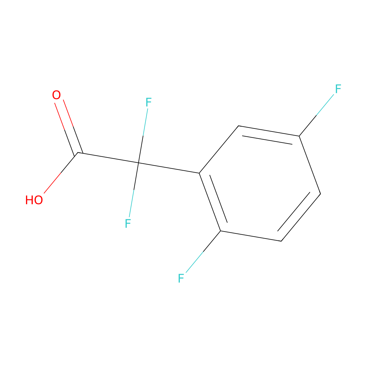 2-(2,5-Difluorophenyl)-2,2-difluoroacetic acid molecular structure, CAS 1339922-71-2