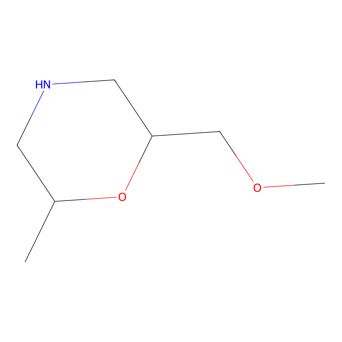 2-(Methoxymethyl)-6-methylmorpholine molecular structure, CAS 1339925-33-5