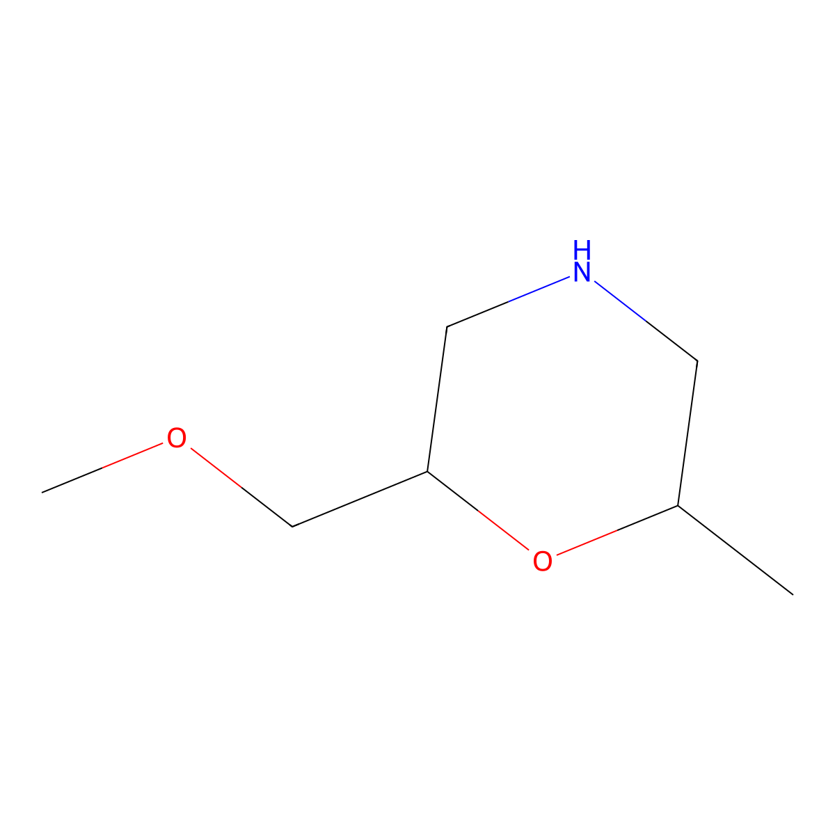 2-(Methoxymethyl)-6-methylmorpholine molecular structure, CAS 1339925-33-5