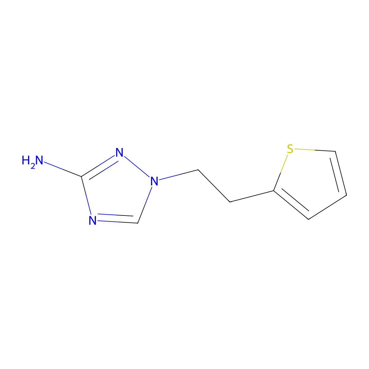 1-[2-(thiophen-2-yl)ethyl]-1H-1,2,4-triazol-3-amine molecular structure, CAS 1339927-50-2