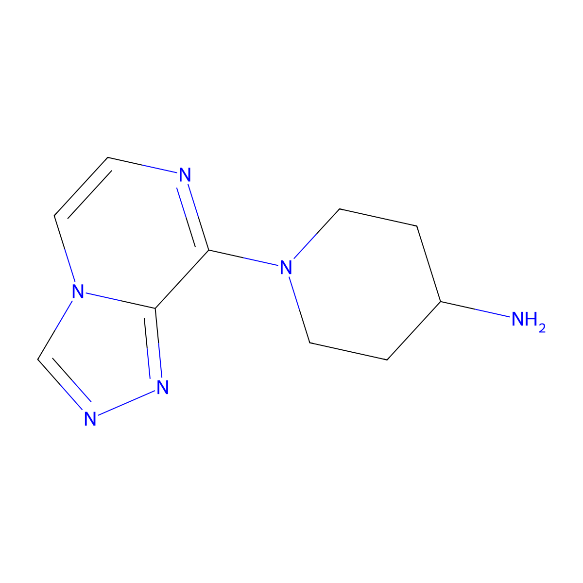 1-([1,2,4]Triazolo[4,3-a]pyrazin-8-yl)piperidin-4-amine molecular structure, CAS 1339928-91-4
