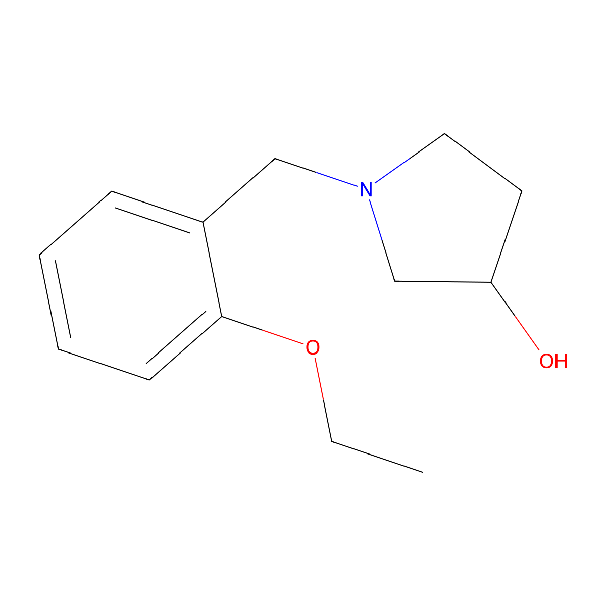 1-[(2-Ethoxyphenyl)methyl]pyrrolidin-3-ol molecular structure, CAS 1339933-41-3