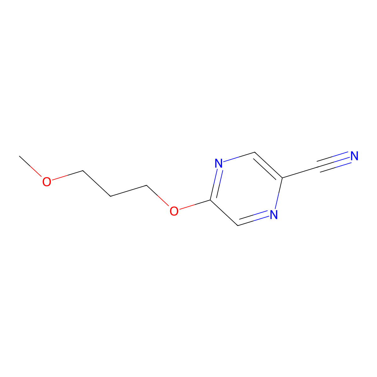5-(3-Methoxypropoxy)pyrazine-2-carbonitrile molecular structure, CAS 1339933-49-1