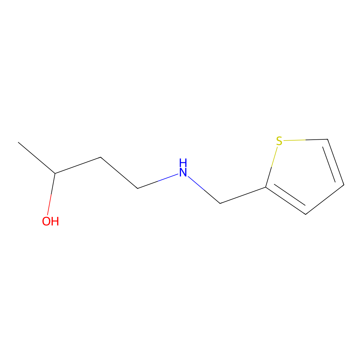 4-((Thiophen-2-ylmethyl)amino)butan-2-ol molecular structure, CAS 1339933-95-7