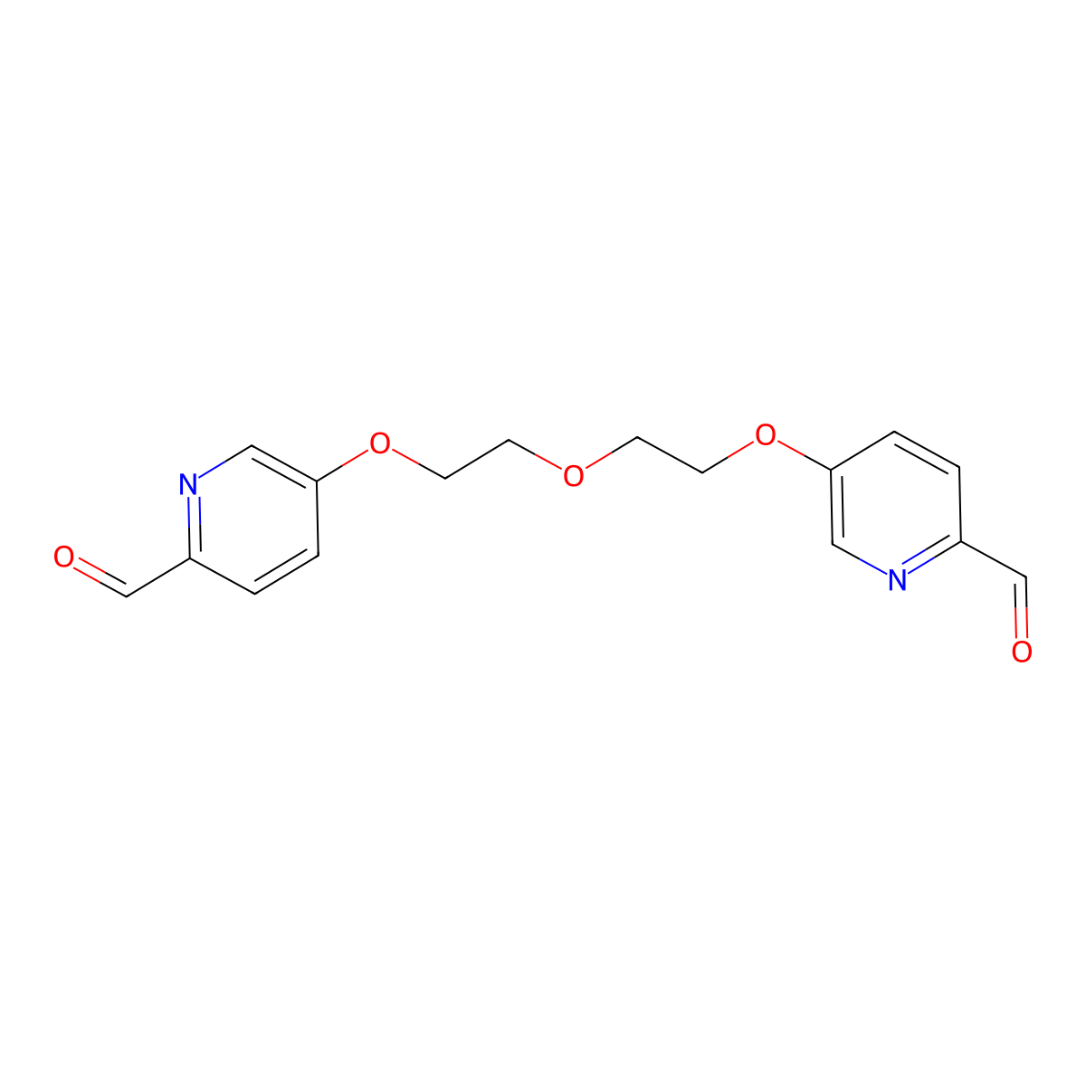 5,5'-((Oxybis(ethane-2,1-diyl))bis(oxy))dipicolinaldehyde molecular structure, CAS 1339935-81-7