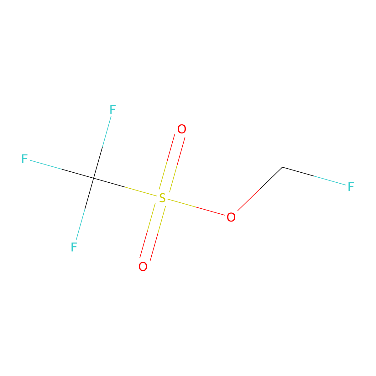 Fluoromethyl trifluoromethanesulfonate molecular structure, CAS 1339946-60-9