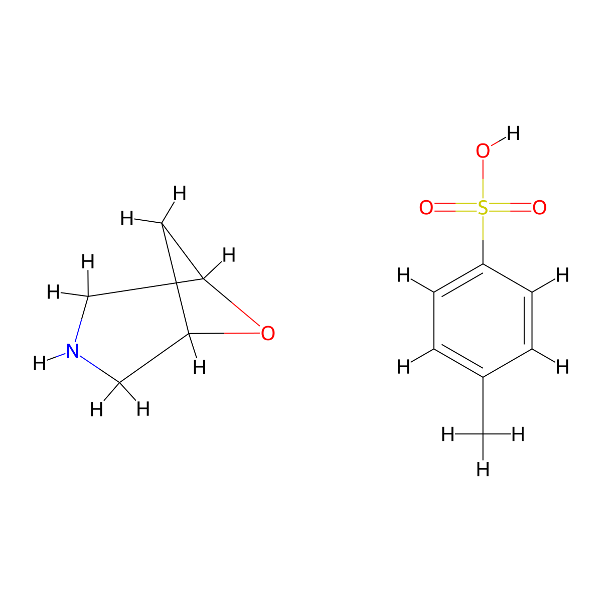 6-Oxa-3-azabicyclo(3.1.1)heptane; 4-methylbenzene-1-sulfonic acid molecular structure, CAS 1339953-58-0