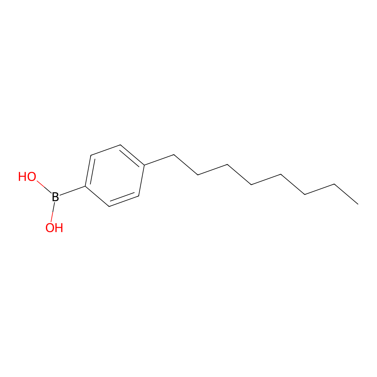 (4-octylphenyl)boronic Acid molecular structure, CAS 133997-05-4