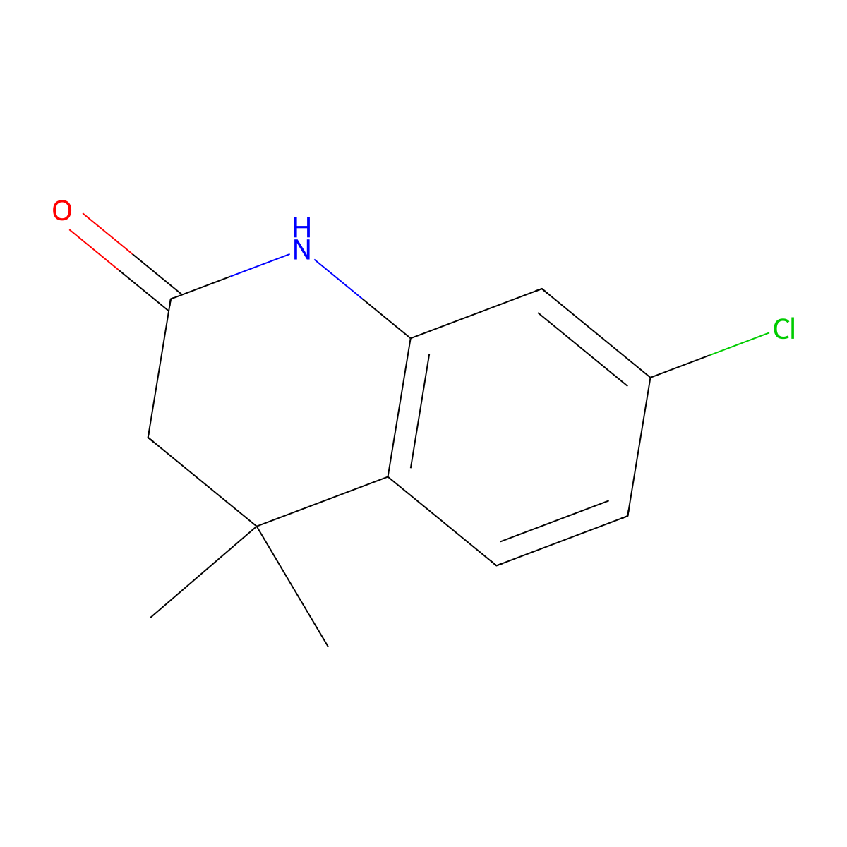 7-Chloro-4,4-dimethyl-1,3-dihydroquinolin-2-one molecular structure, CAS 133999-06-1