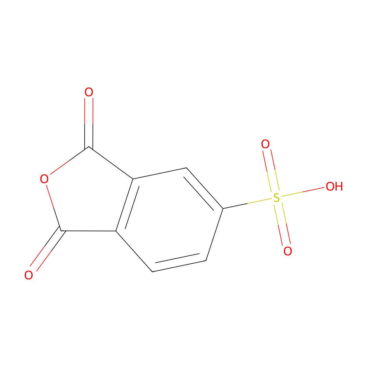 5-Isobenzofuransulfonic acid, 1,3-dihydro-1,3-dioxo- molecular structure, CAS 134-08-7