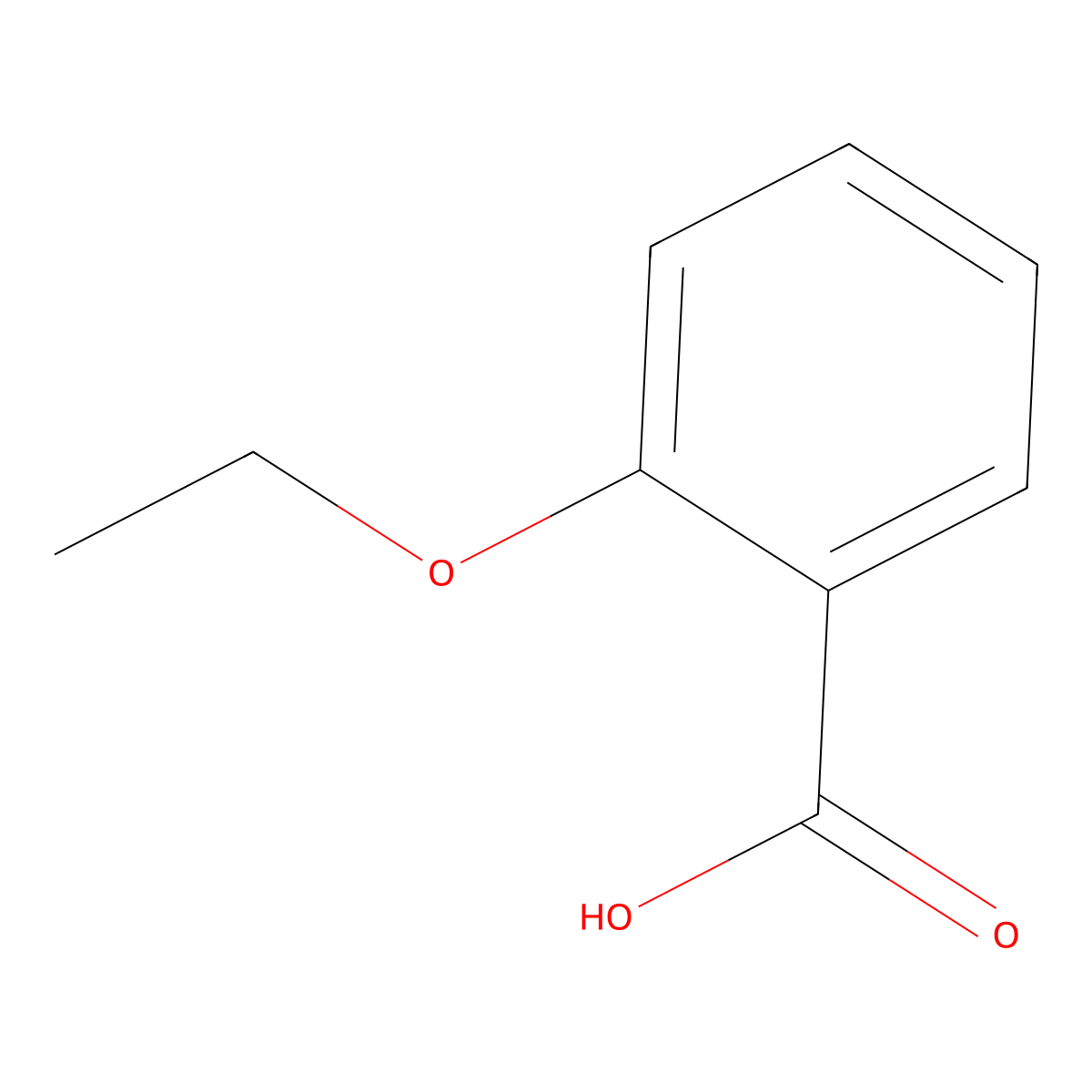 2-Ethoxybenzoic acid molecular structure, CAS 134-11-2