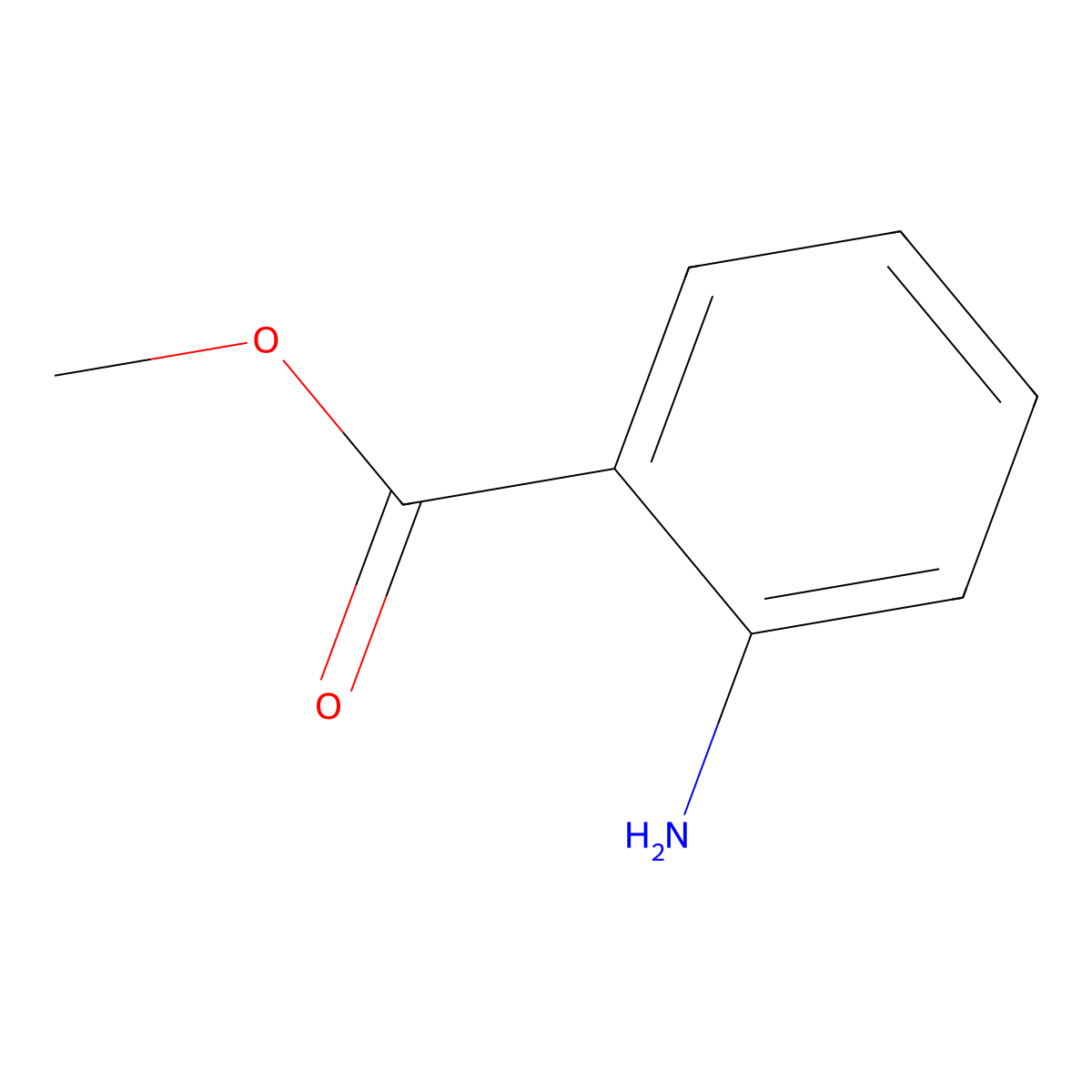 Methyl Anthranilate molecular structure, CAS 134-20-3