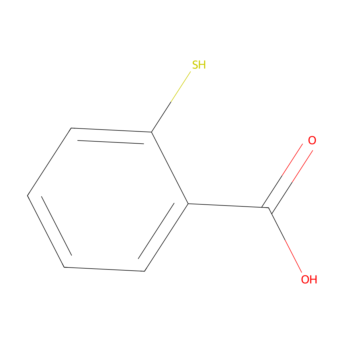 2-Mercaptobenzoic Acid molecular structure, CAS 134-23-6