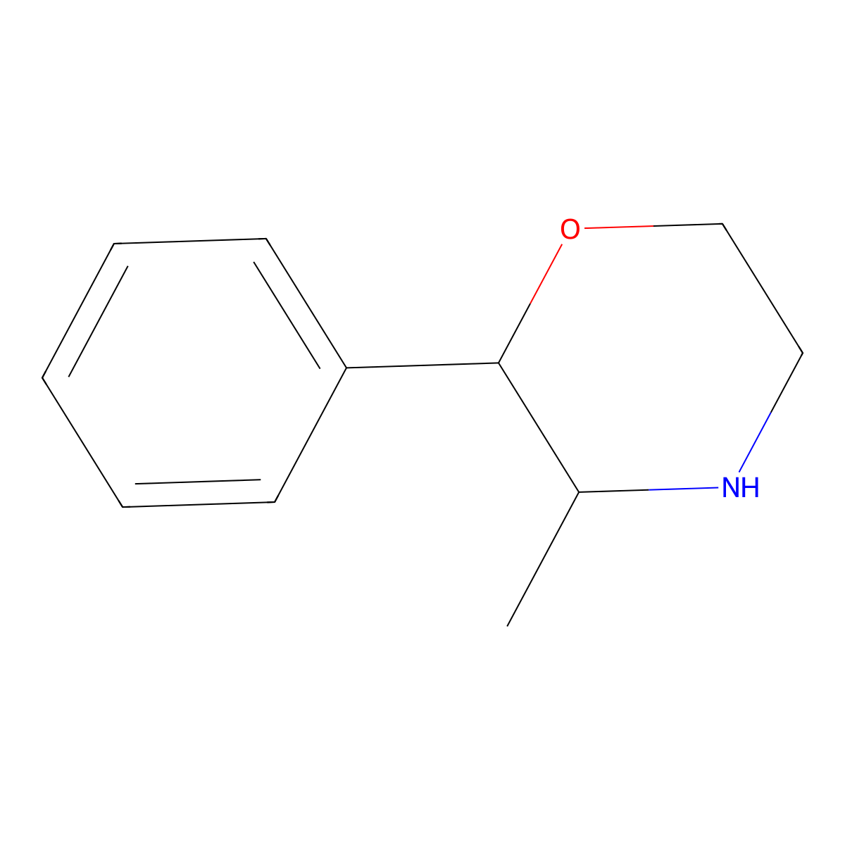 Phenmetrazine molecular structure, CAS 134-49-6