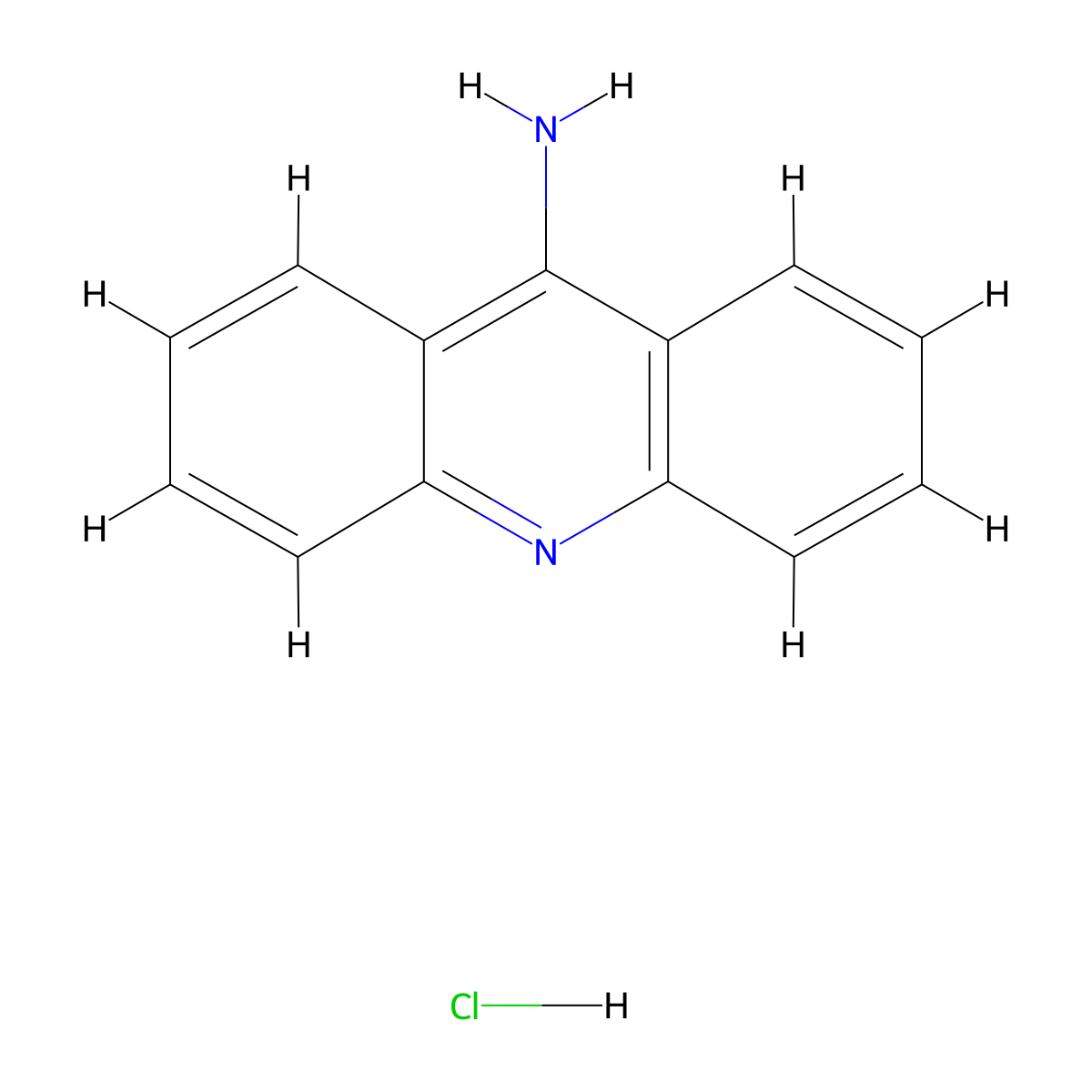 9-Aminoacridine hydrochloride molecular structure, CAS 134-50-9