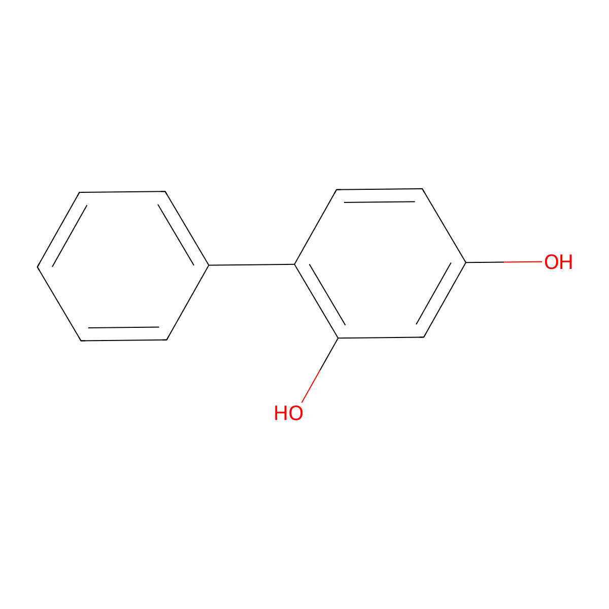 4-Phenylbenzene-1,3-diol molecular structure, CAS 134-52-1
