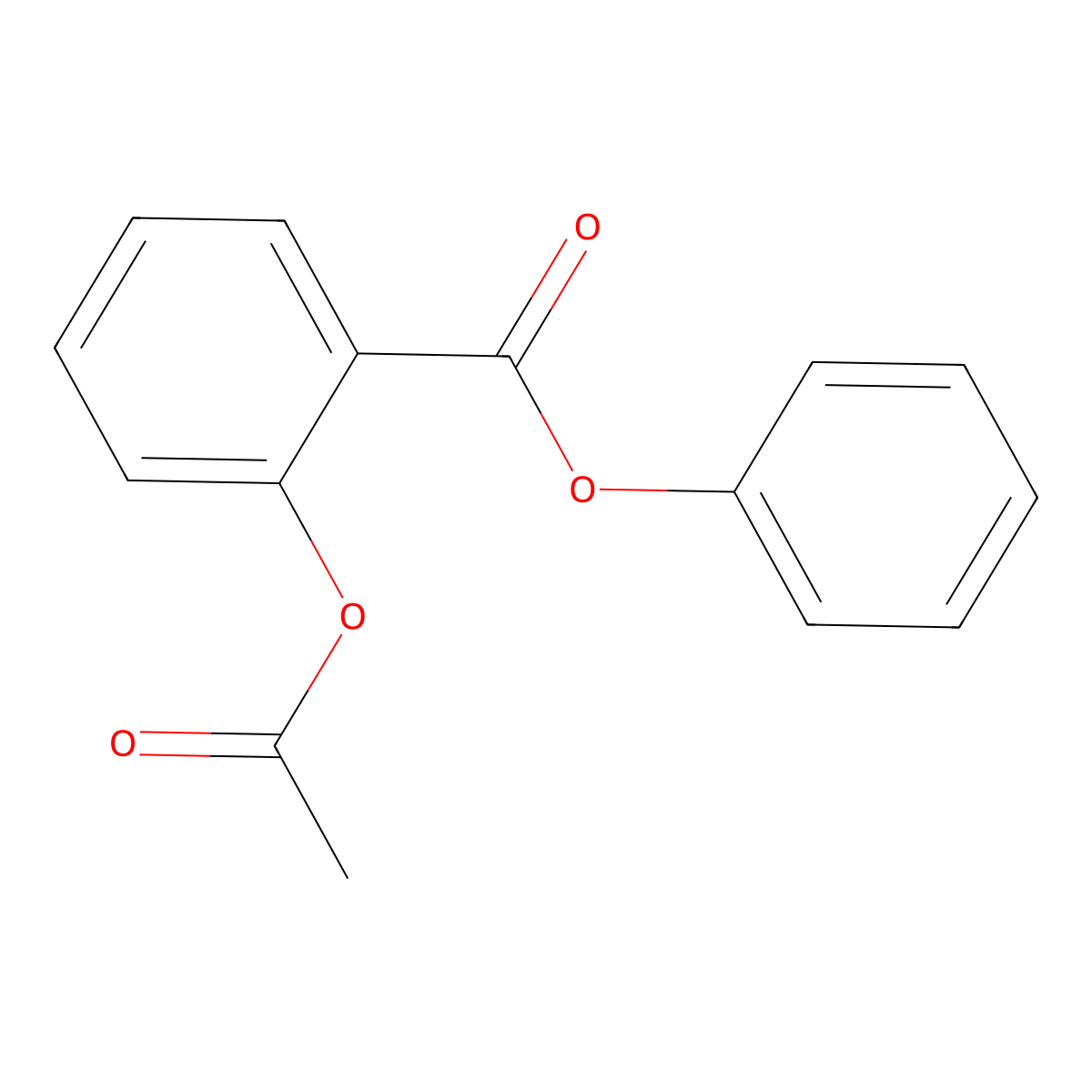 Phenyl acetylsalicylate molecular structure, CAS 134-55-4