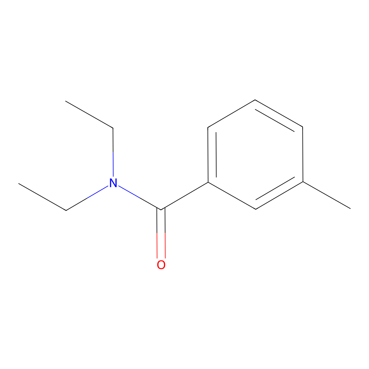 N,N-diethyl-m-toluamide molecular structure, CAS 134-62-3