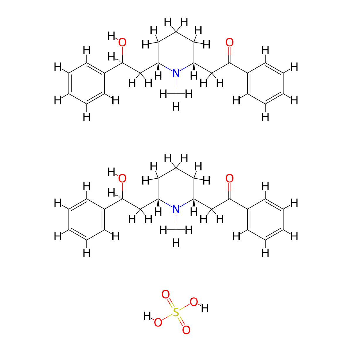 Lobeline Sulfate molecular structure, CAS 134-64-5