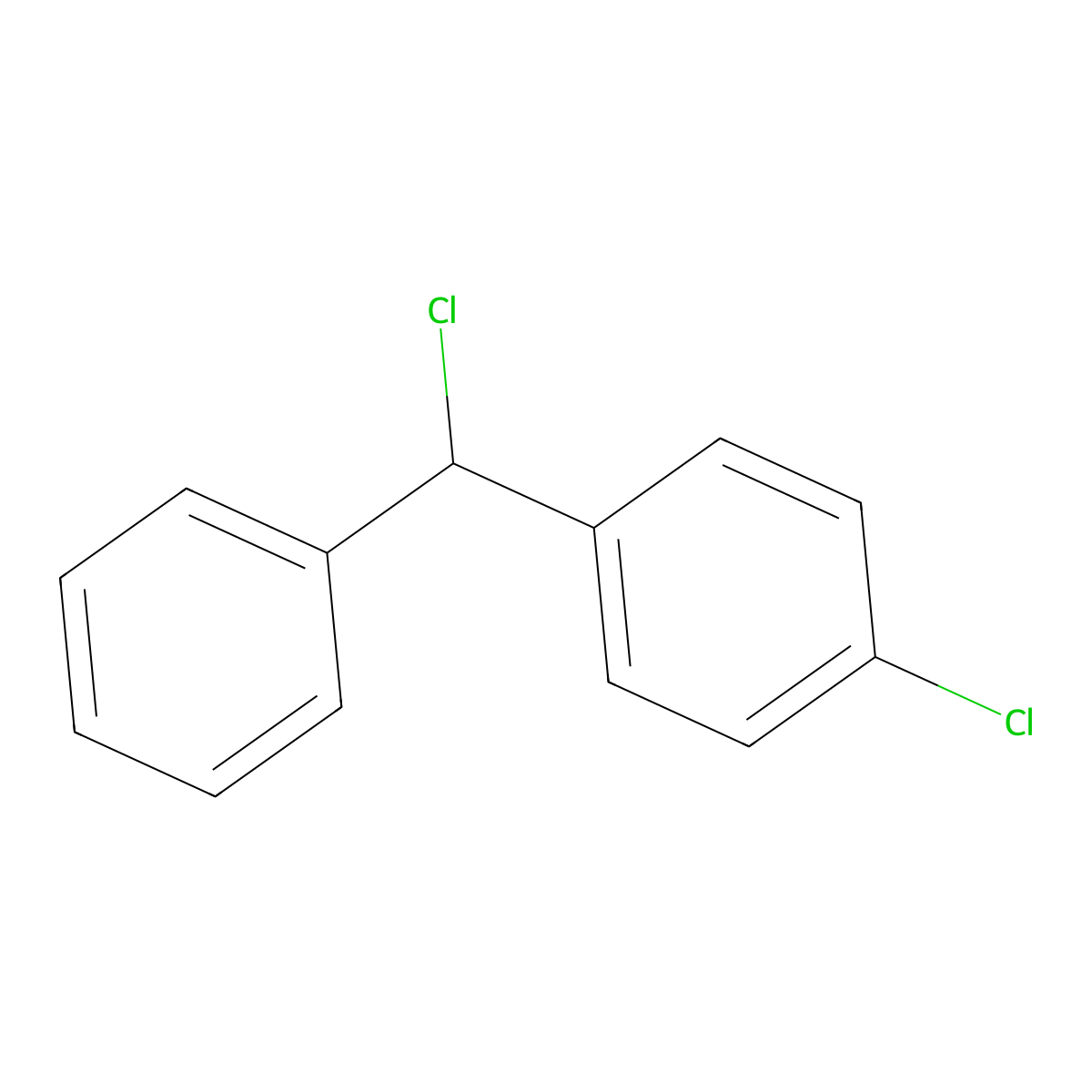 4-Chlorobenzhydryl chloride molecular structure, CAS 134-83-8