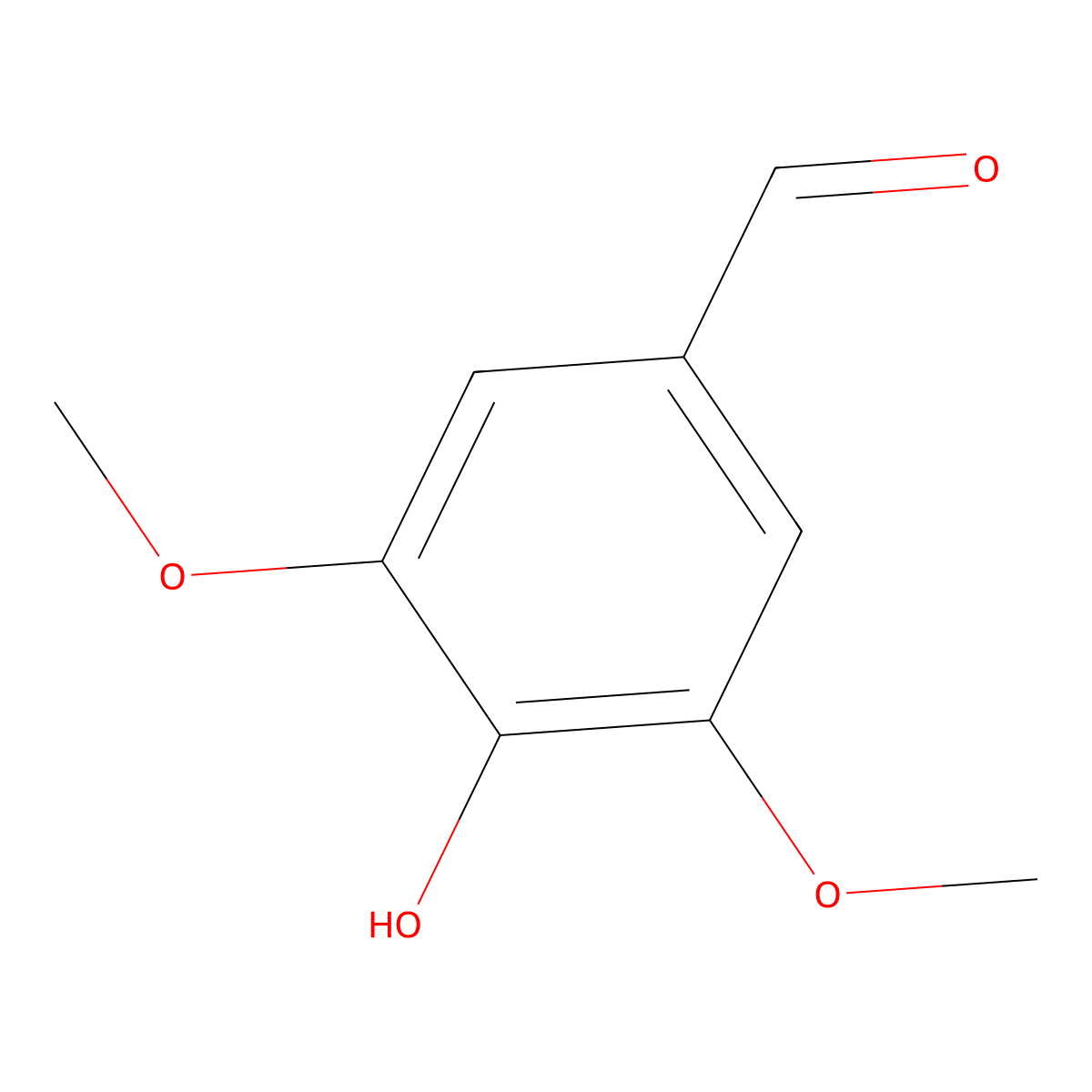 Syringaldehyde molecular structure, CAS 134-96-3