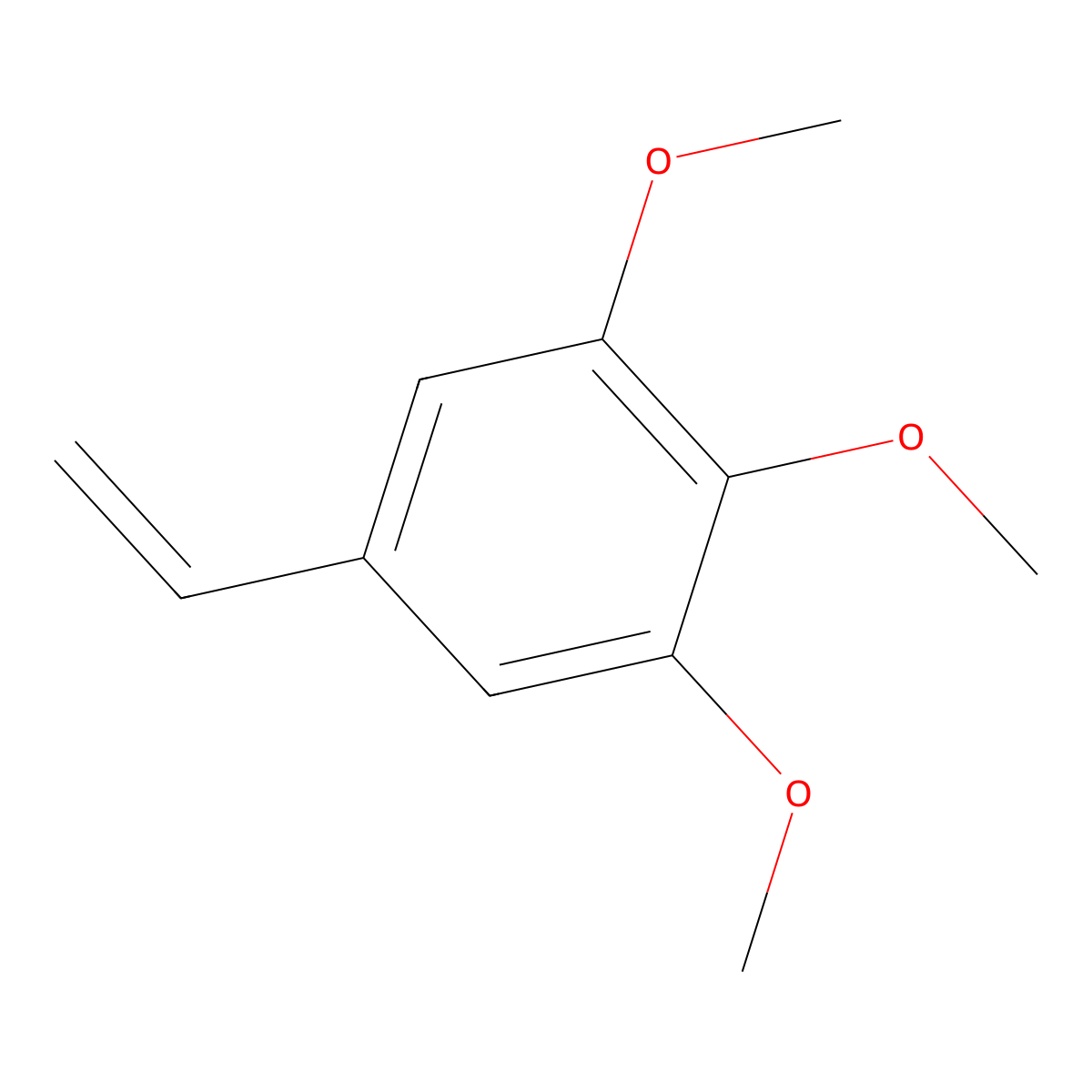 5-Ethenyl-1,2,3-trimethoxybenzene molecular structure, CAS 13400-02-7