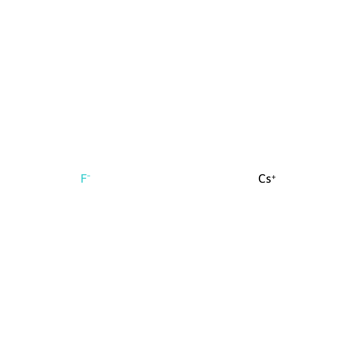 Cesium fluoride molecular structure, CAS 13400-13-0