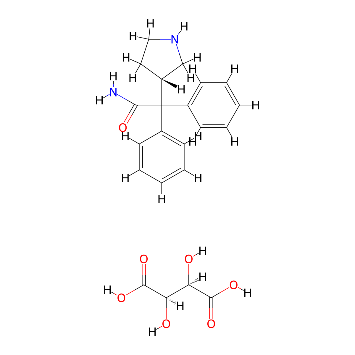 Darifenacin_dealkyl_tartrate molecular structure, CAS 134002-26-9